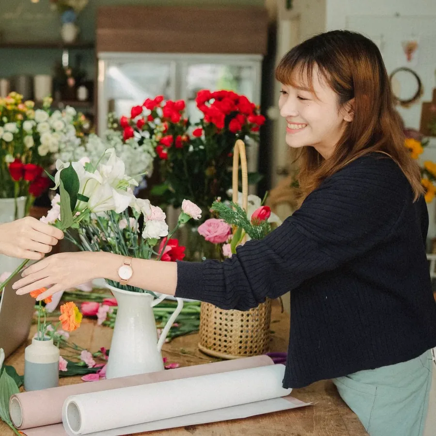 Bó hoa tại Trần Thị Hoa